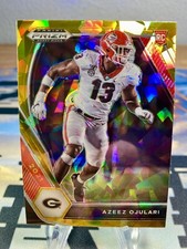 2021 Azeez Ojulari Panini Prizm Draft Picks Gold Cracked Ice Rookie Card #110. rookie card picture