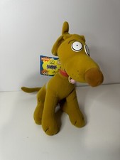 Nickelodeon Rugrats Spike Plush 11" Sitting Tag Dog Tongue Out Collar 1997 Vtg