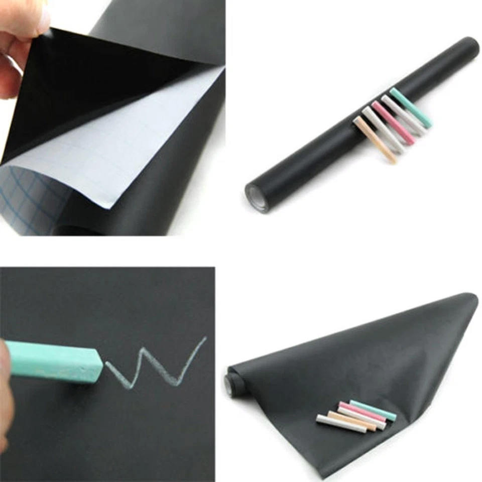 1 ROLL * Blackboard Vinyl Peel Stick Self Adhesive Chalkboard Wall Sticker Chalk - Image 4 of 4