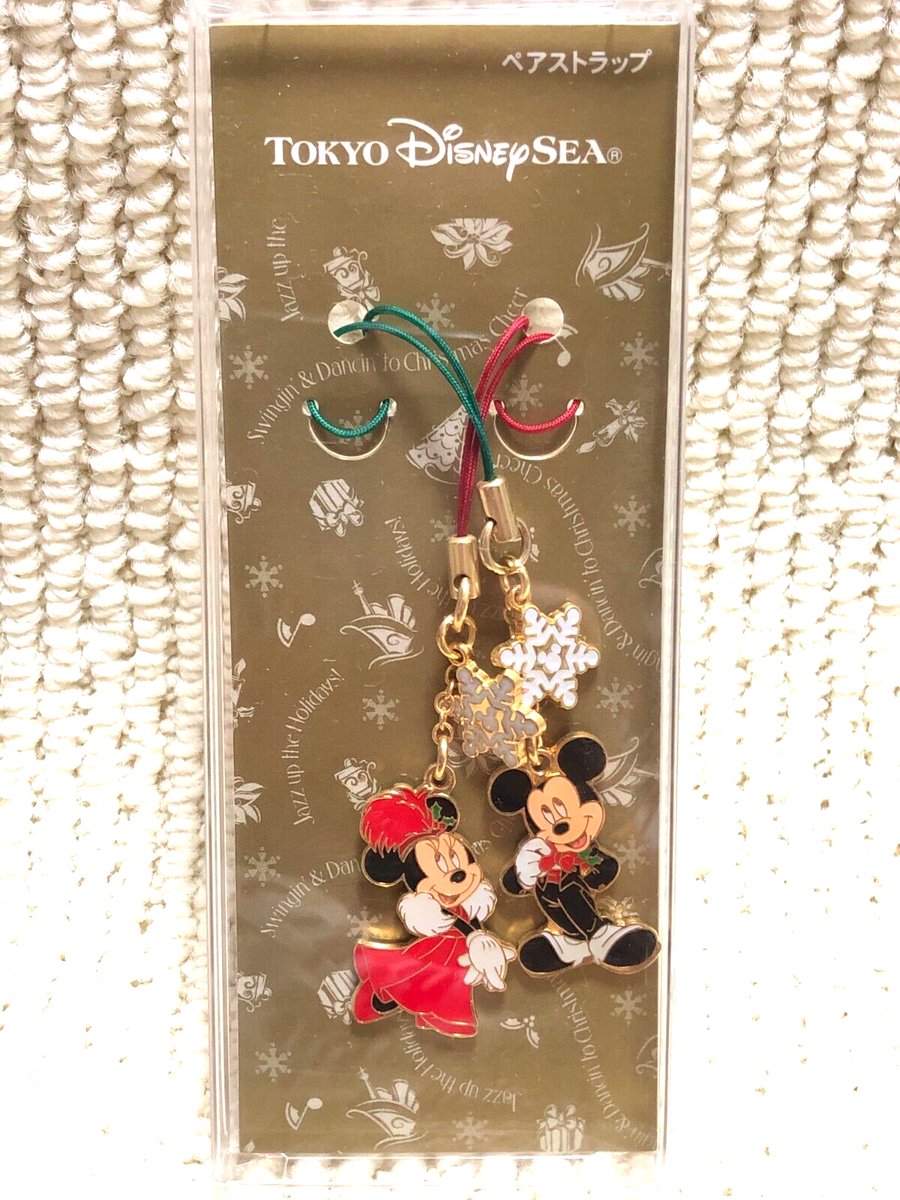 Tokyo Disney Resort Mickey Minnie Strap Christmas Pair DisneySEA 