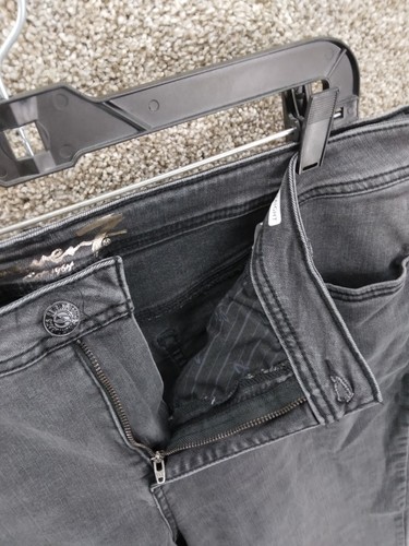 Seven7 Madison Straight Cropped Capri Jeans Women 18 Gray High Rise Raw Hem - Picture 7 of 12