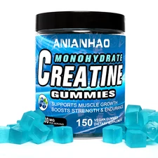 150 Capsules Creatine Monohydrate Gummies - Increase Strength and Build Muscle