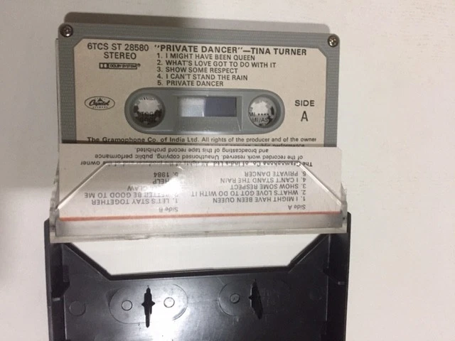 TINA TURNER private dancer RARE orig CASSETTE TAPE INDIA indian - Image 4 of 4