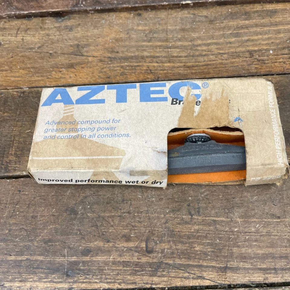 Vintage Aztec Brake Pads Black Gray NOS Threaded Nut BMX Road Set 2 New Madison - Image 3 of 4