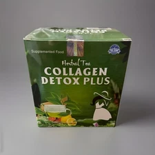 Collagen Detox plus/ 15 Tea & 15 Detox Pills For 15 Days ( Lemon Flavor)