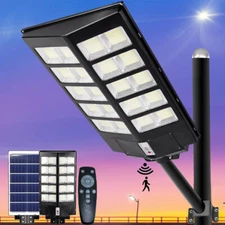 2000W Solar Street Light Outdoor Solar Lights Dusk To Dawn Parking Lot Wall Lamp