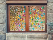 3D Water Drops 203NAO Window Film Print Sticker Cling Stained Glass UV Block Fay