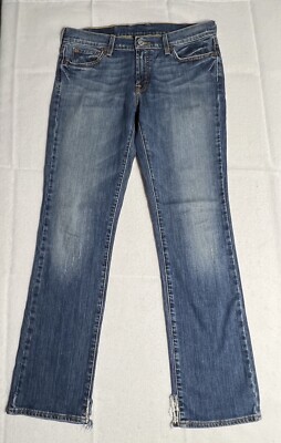 Lucky Brand Jeans Size 30 (32) Sundown Straight Montesano Pants Denim Distressed