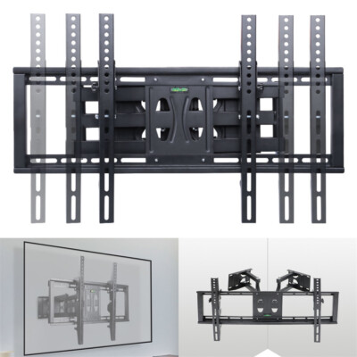 UNHO 32-65 Inch TV Bracket Corner Wall Mount LED LCD Plasma Dual-Arm Tilt Swivel