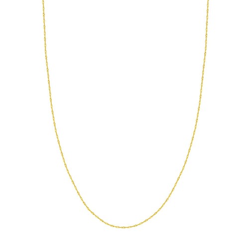 Catena Oro Giallo 10K Regolabile 55,9 Cm - Spessore 1,5 Mm - Lucchetto A Moschettone