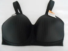 Playtex Secrets Perfectly Smooth BLACK Wire-free Bra size 36DD #4707 ~ NWT