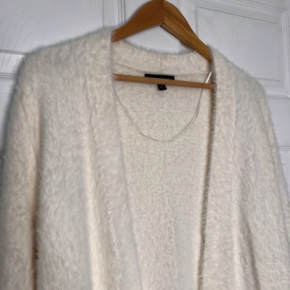 Cárdigan Banana Republic Mujer Pequeño Crema Piel Largo Clásico Minimalista Lujo Foto 4 de 4