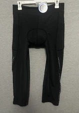 BALEAF Women Padded Cycling Biking Capri Leggings Black Size XL NWT