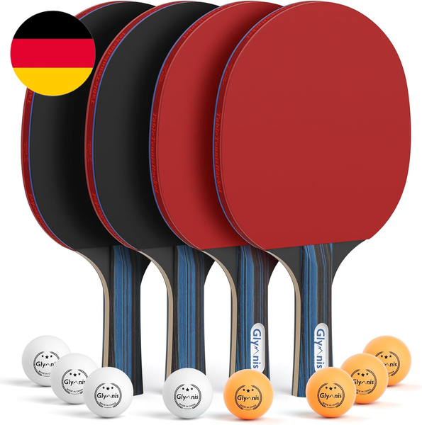 Glymnis TischtennisschläGer, Tragbares Tischtennis Set Mit TischtennisschläGer,-image