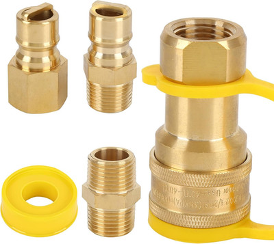 Kit conexiones rapidas gas natural 1/2 pulgada laton solido con cubierta polvo