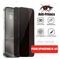For iPhone 17 16 15 14 13 12 11 XR X Privacy Tempered Glass Screen Protector Lot