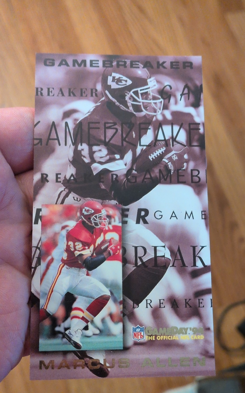 1994 GameDay Gamebreakers #2 Marcus Allen Kansas City Chiefs insert