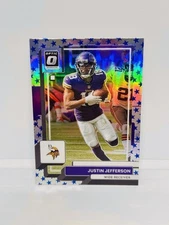 2022 Donruss Optic JUSTIN JEFFERSON Blue Stars Emoji Prizm Vikings #129