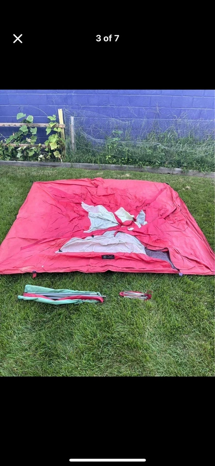 Tienda de campaña Academy Broadway roja duermen varios 8’x7’x5,5’ buen estado Foto 3 de 4