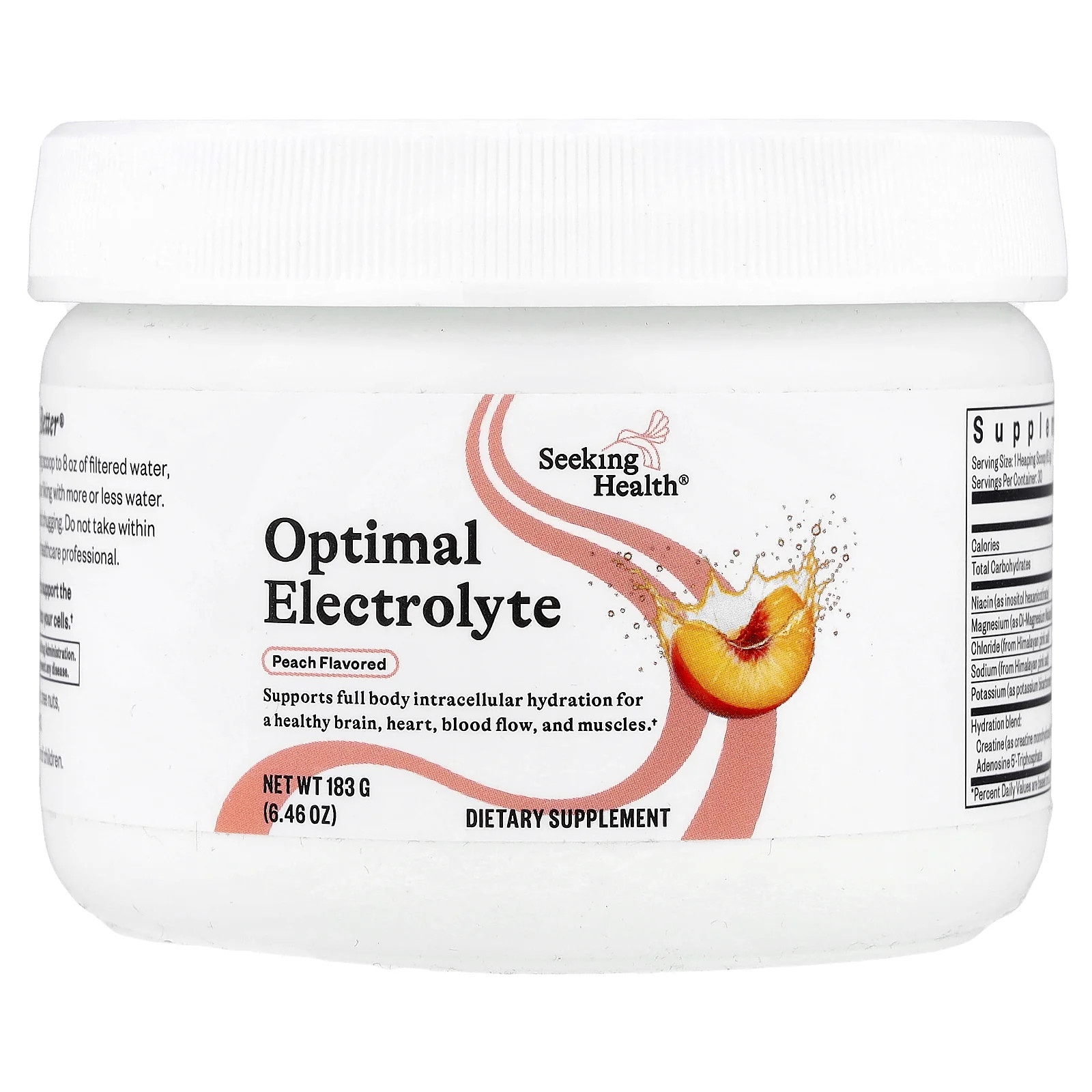 1 X Seeking Health, Optimal Electrolyte, Peach, 6.46 oz (183 g)