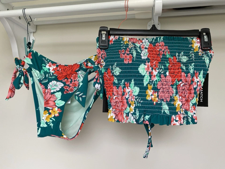 Ana Traje de Baño Para Mujer Conjunto Parte Superior Inferior TEAL MULTI JCPenney Talla Pequeña NUEVAS Etiquetas Nuevo Con Etiquetas Foto 3 de 4