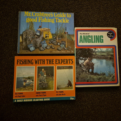 Fishing Books x 3 angling coarse fly sea tackle 
