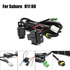 LED Fog Lights Indicator Switch Relay Wiring Harness Kits H8 H11 40A For Subaru
