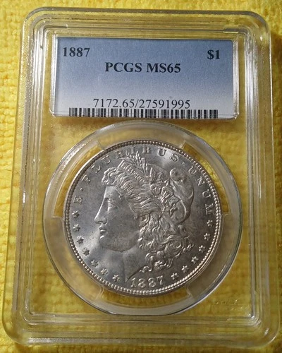PCGS  / MS - 65 / 1887 P / MORGAN DOLLAR