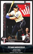 Blaine Crim 2025 Topps Update Rookie RC Texas Rangers #US205