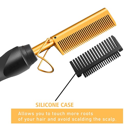 Electric Hot Comb Hair Straightener, Deluxe Electrical Straightening Comb Cur... - Picture 4 of 8