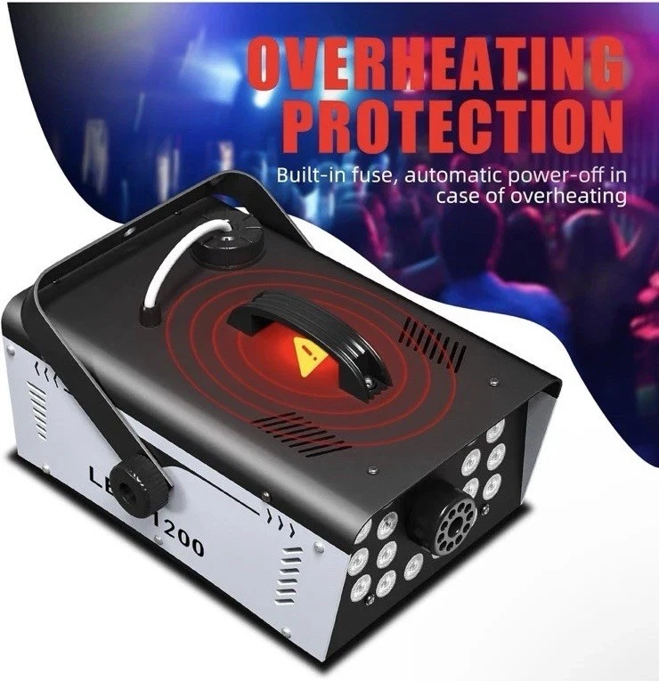 Fog Machine Halloween Outdoor with 18 LED Lights, Smoke Machine Fog 1200W wit... - Image 4 of 4