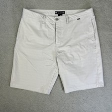 Travis Mathew Shorts Mens 38 Grey Striped Stretch Performance Golf Athletic