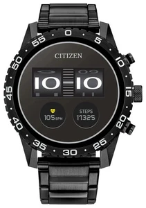 Citizen CZ Smart Touchscreen Black Stainless Steel Smart Watch 44MM MX1017-50X