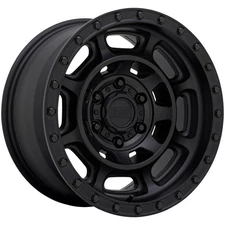 One 17x8.5 Black Rhino Convoy 5x4.75/5x5 -18 Matte Black Wheel Rim 71.5