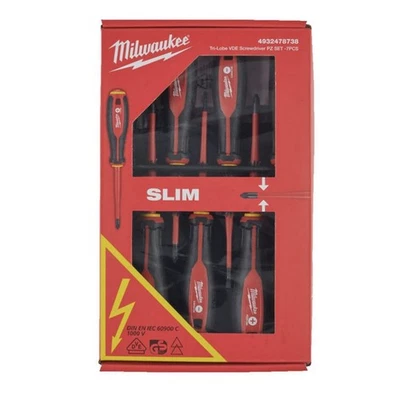 Milwaukee Tri-Lobe VDE Schraubendreher PZ Set 7-teilig 4932478738
