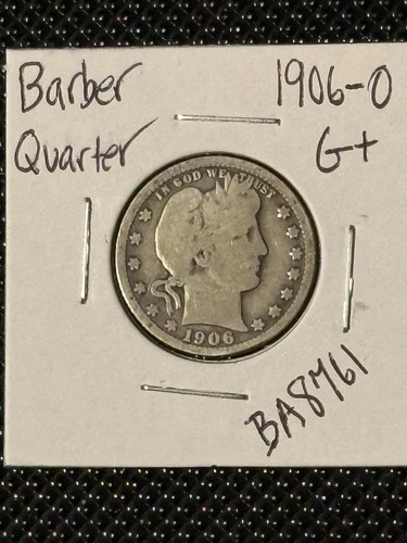 1906-O Barber Quarter  G+