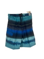 Kanusurf Boys Swim Trunks Blue Stripe Board Shorts Size S 8