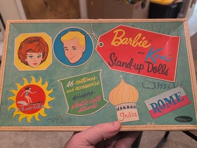 1962-1979 Barbie Mattel Paper Stand Up Dolls. Incomplete.