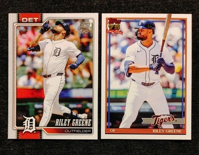 (2) 2026 Topps Riley Greene #209 Base; #T91-2 75th Anniversary