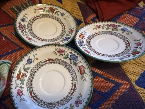Copeland Spode 3 Small Cups & Saucers Chinese Rose No 629599 Vintage - Picture 10 of 18