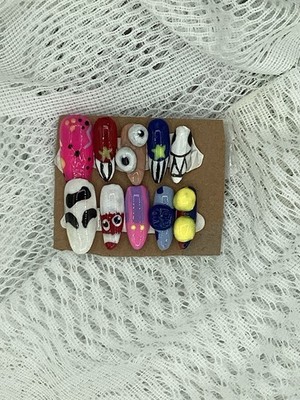 Homemade Nails From The Show Digital Circus ,LOOK IN DESCRIPTION!! 