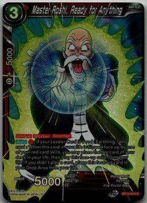 Master Roshi, Ready for Anything Common Vicious Rejuvenation BT12-010 LP