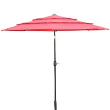 9.8ft Patio Umbrella Outdoor 3 Tier Vented Market Umbrella Outdoor