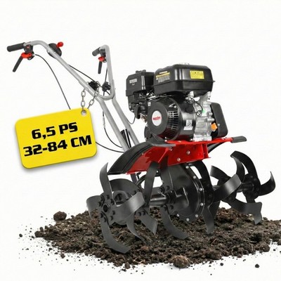 Gartenfräse Motorhacke Benzin 84cm Arbeitsbreite Kultivator Garten Boden Fräse