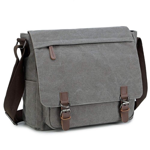 Messenger Bag for Men and Women, Retro Canvas Shoulder Bag Satchel For Colleg...