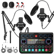 Podcast Equipment Bundle for 2, P99 Recording Studio Equipment Podcast Micr...