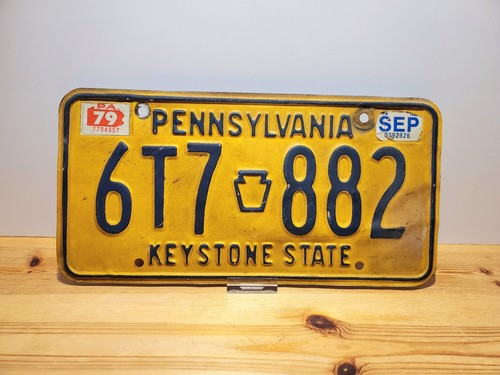 1980's Pennsylvania Keystone State License Plate Tag 6T7-882