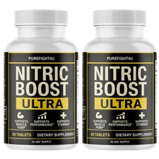 Nitric Boost Ulta Supplement – Energy, Pump & Circulation Booster – 2 Bottles