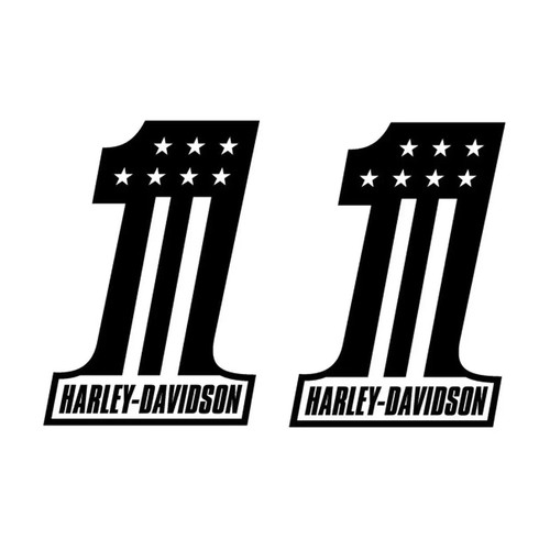 Harley #1 Sticker Motorcycle Car Truck Window Decal - Any Size Any Color