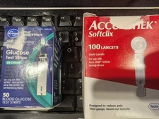 Kroger True Metrix Glucose 50 Test Strips + Accu-Chek Softclix 100 Lancets